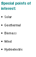 Text Box: Special points of interest:Solar GeothermalBiomassWindHydroelectric